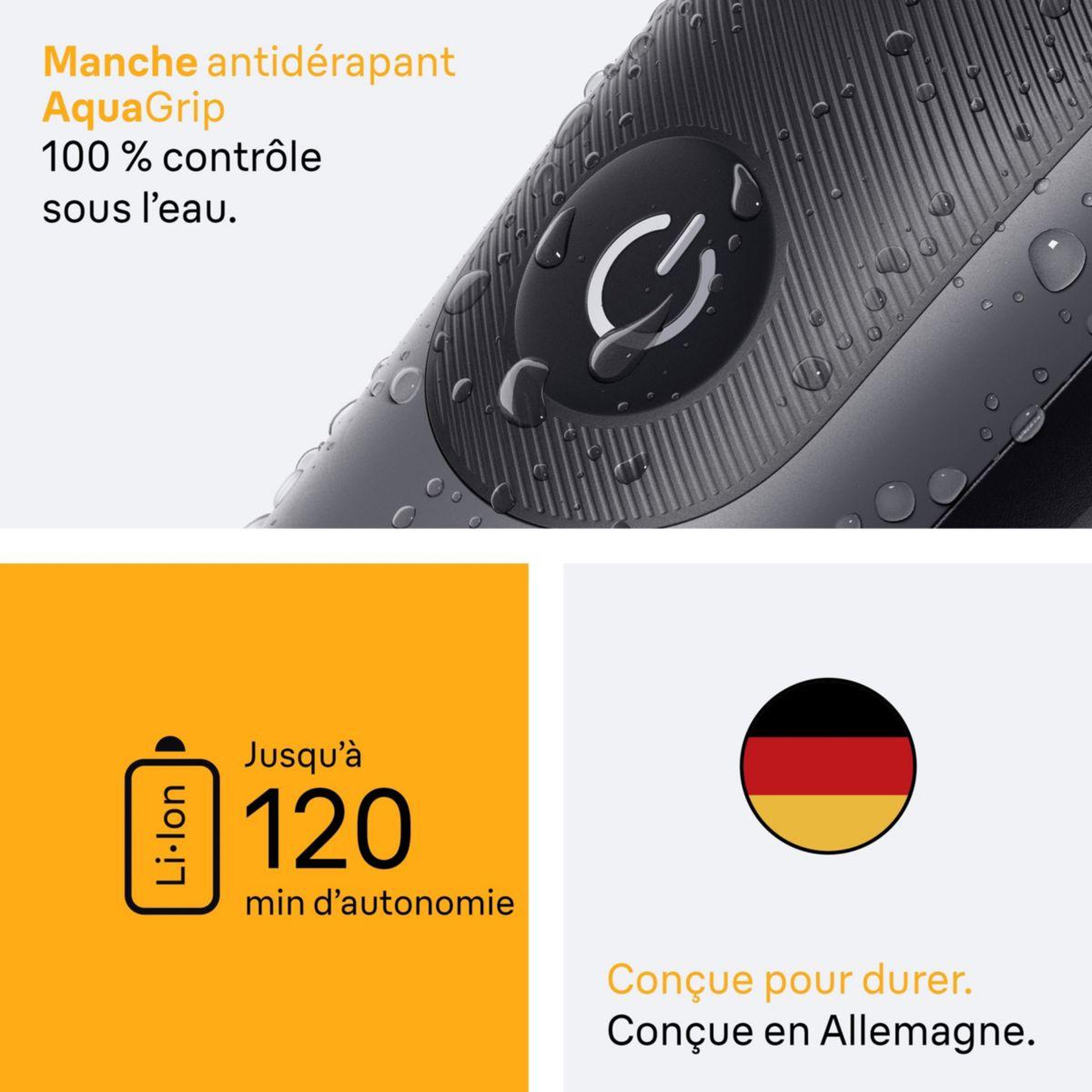 Voir la diapositive 5 : BRAUN Tondeuse multi usages aio5560, 14 hauteurs de coupe, précision 0,5 mm, autonomie 120 mn