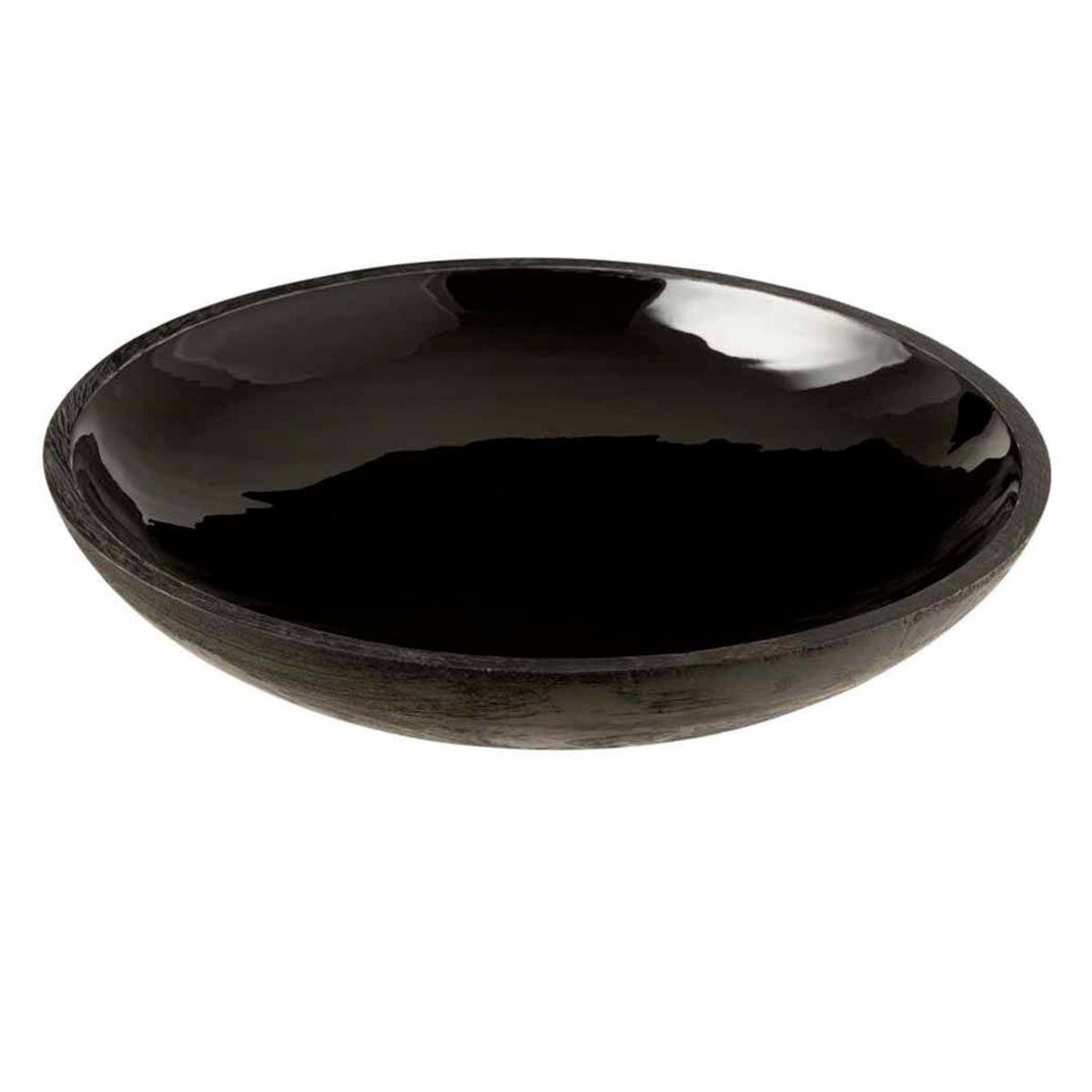 J-LINE Bol rond en bois  pyra  50cm noir