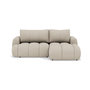 Voir la diapositive 1 : BEST MOBILIER Yulin - canapé d'angle droit 4 places convertible avec coffre en tissu bouclette