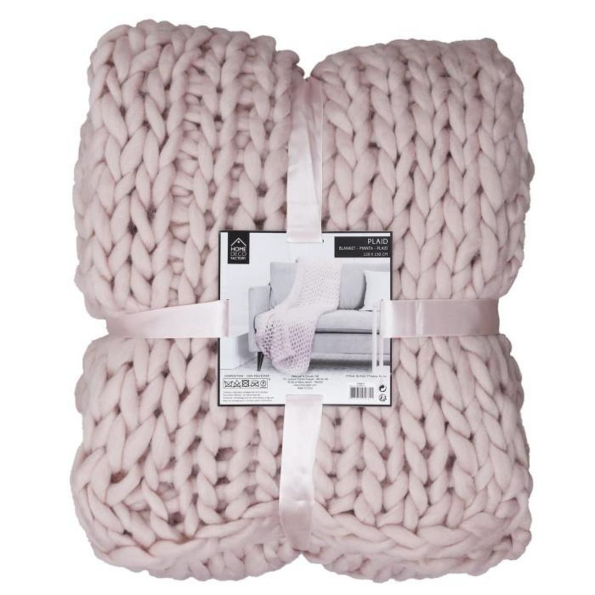 The Home Deco Factory Plaid grosse maille Chunky