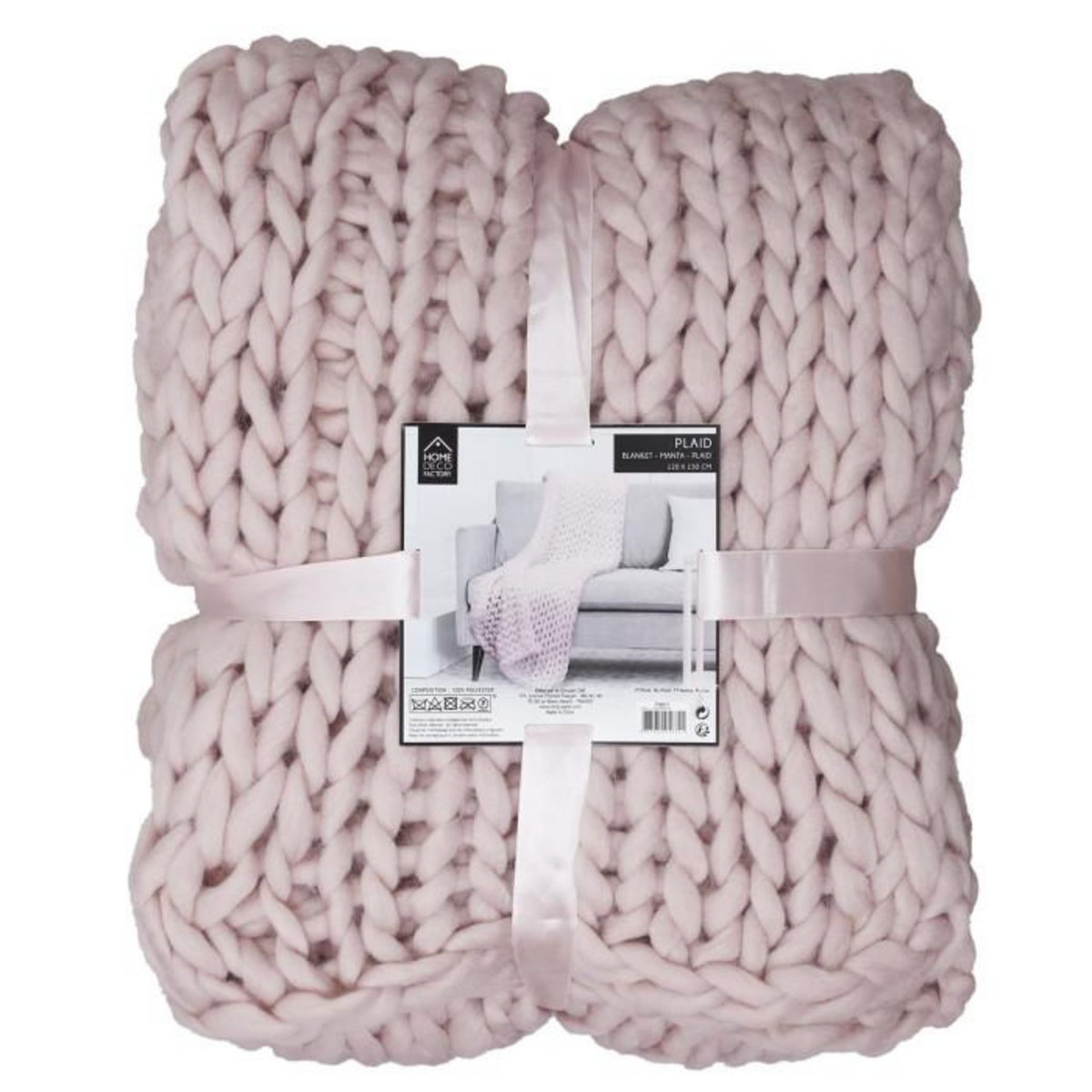 The Home Deco Factory Plaid grosse maille Chunky