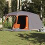Voir la diapositive 1 : VIDAXL Tente de camping avec dome porche 5 personnes gris et orange