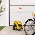 VIDAXL Remorque de velo pour animaux de compagnie jaune