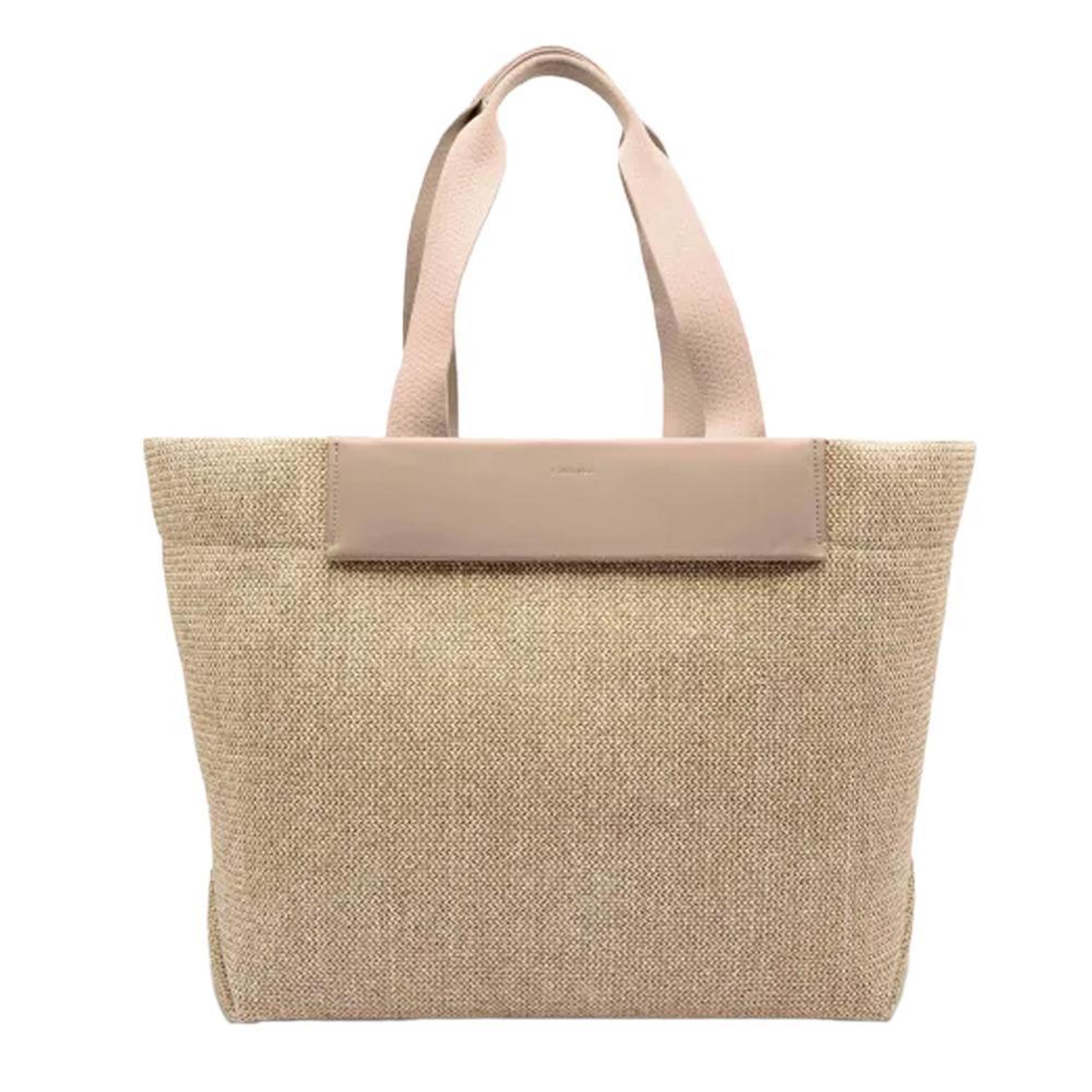 Voir la diapositive 2 : CALVIN KLEIN JEANS Sac Cabas Beige Raphia Femme Calvin Klein Jeans Ck Raffia