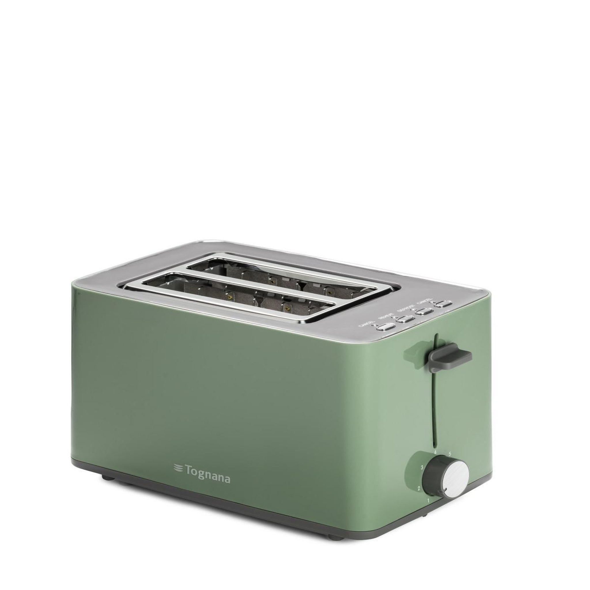 tognana Grille-pain en porcelaine Tognana avec pince à pain vert sauge