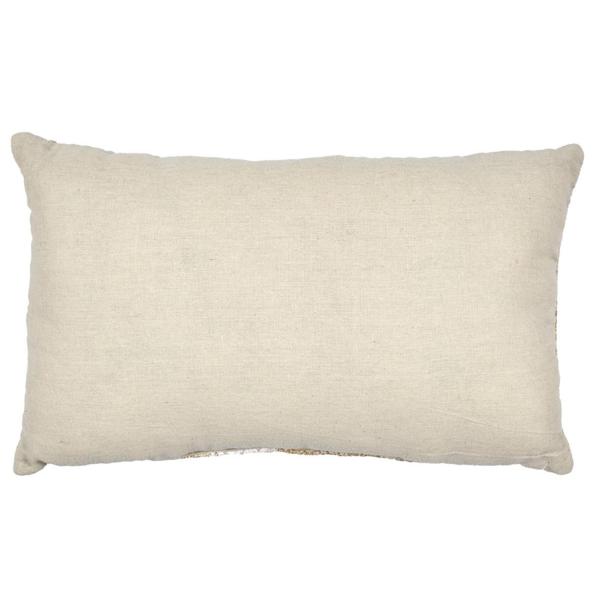 Voir la diapositive 2 : The Home Deco Factory Coussin déco  palmier  30x50cm naturel & blanc
