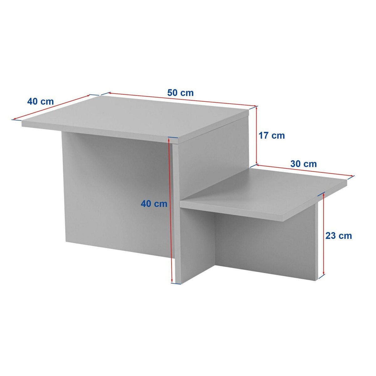 TOILINUX Table basse effet travertin HARMONY - Beige