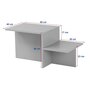 Voir la diapositive 3 : TOILINUX Table basse effet travertin HARMONY - Beige