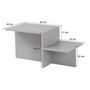 Voir la diapositive 3 : TOILINUX Table basse effet travertin HARMONY - Beige