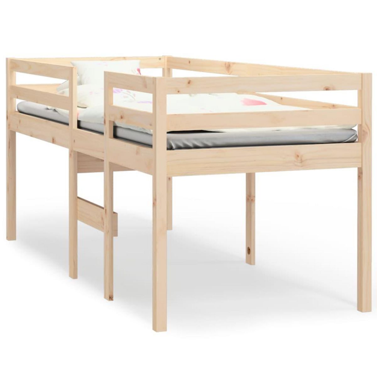 VIDAXL Lit haut sans matelas 80x200 cm bois de pin massif