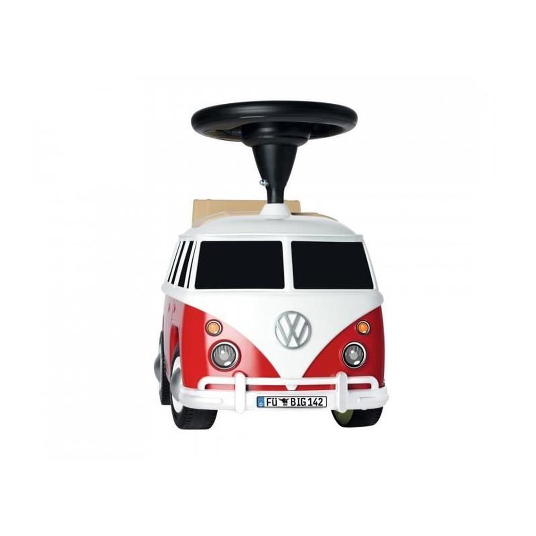 Voir la diapositive 2 : SMOBY Smoby - Porteur Volkswagen Van Rouge - Coffre de rangement + Volant directionnel - 26L x 30l x 60H - Dés 18 mois