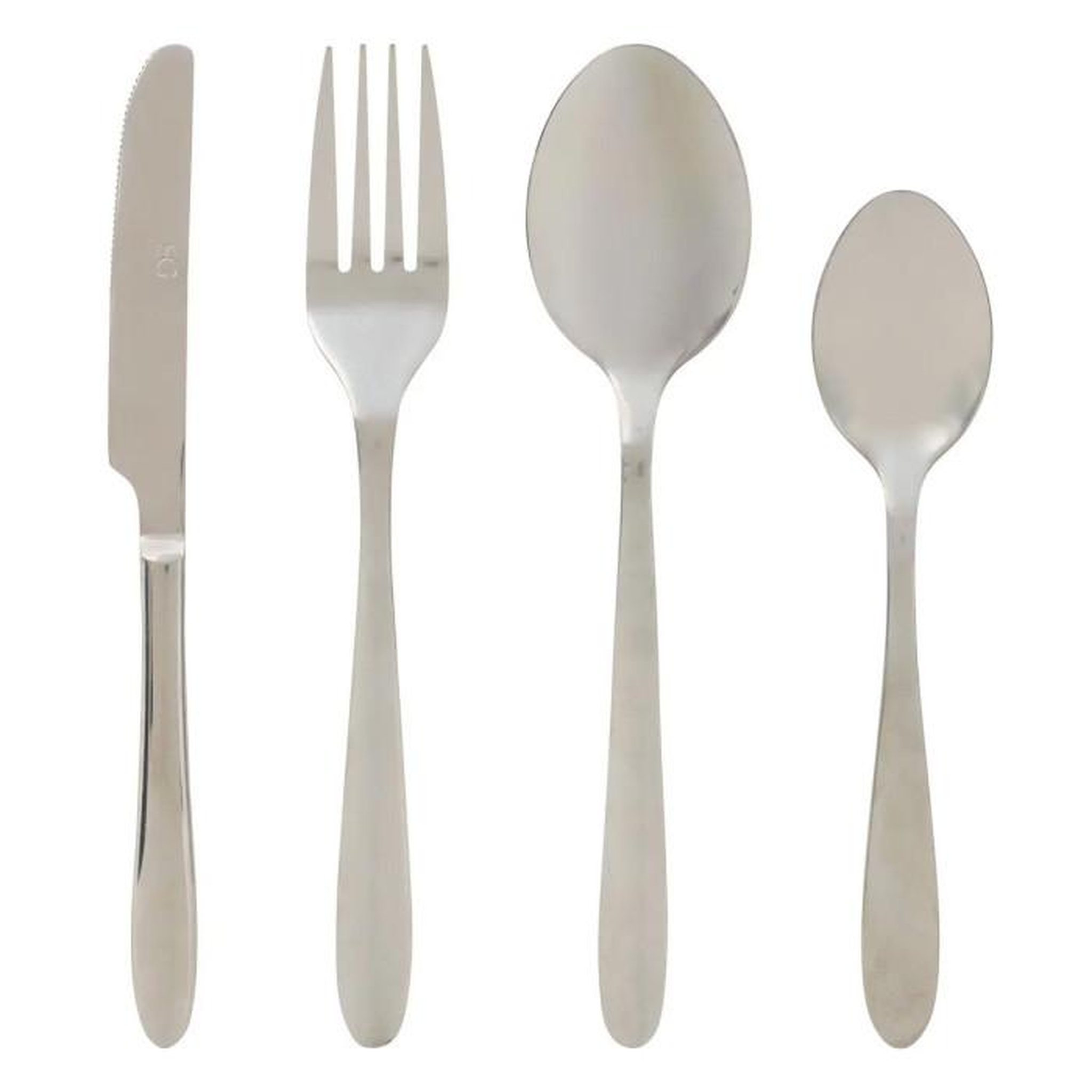 SECRET DE GOURMET Ménagère 24 Pièces en Inox  Nevis  23cm Argent