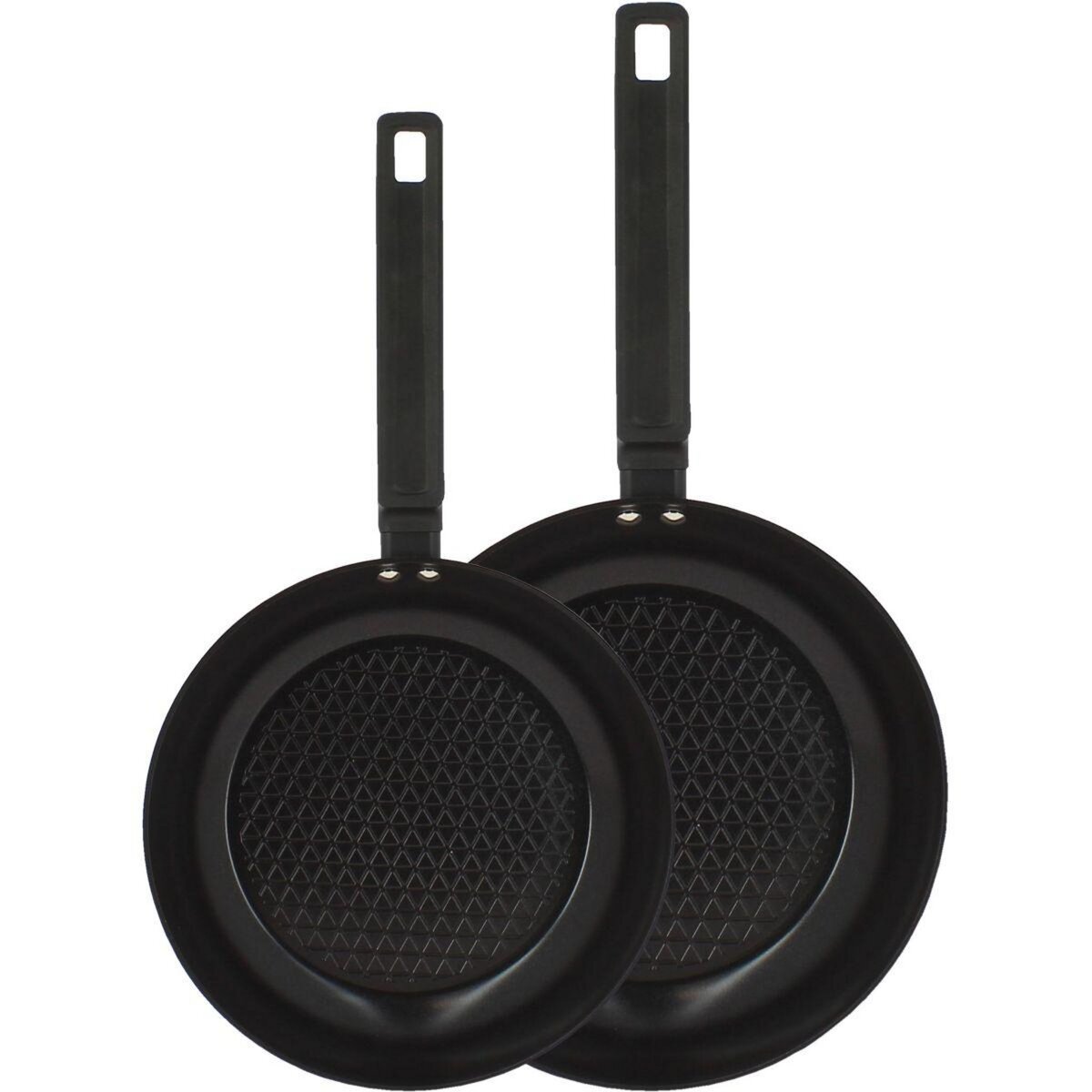 MENASTYL Batterie de cuisine 2 poeles 24/28cm noir
