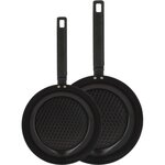 MENASTYL Batterie de cuisine 2 poeles 24/28cm noir