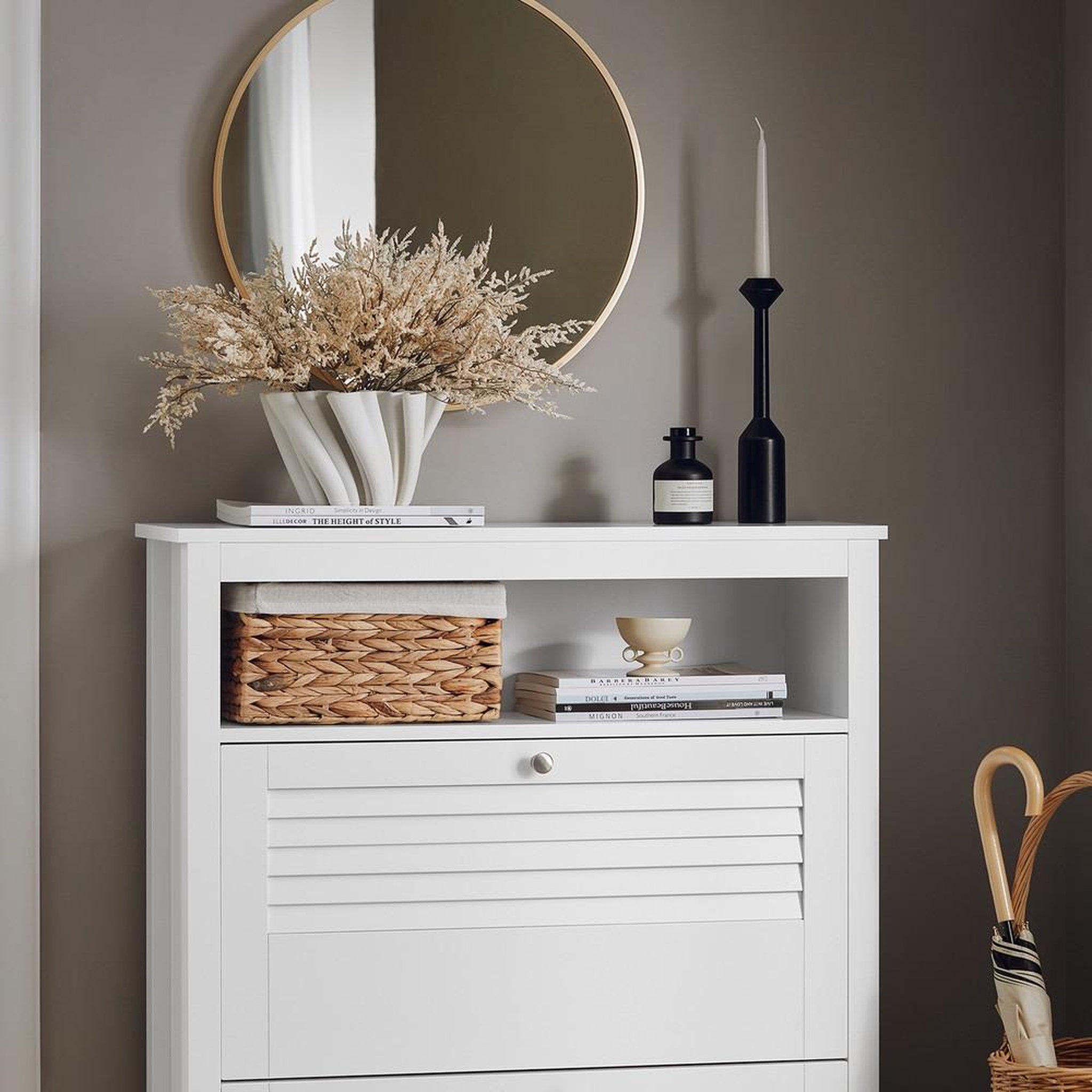 Voir la diapositive 4 : SOBUY SoBuy - Meuble À Chaussures 2 portes - Moderne - FSR152