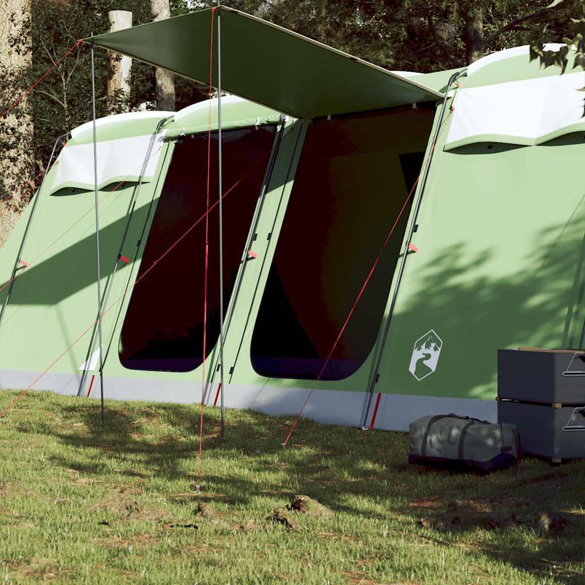 VIDAXL Tente familiale tunnel 8 personnes vert impermeable