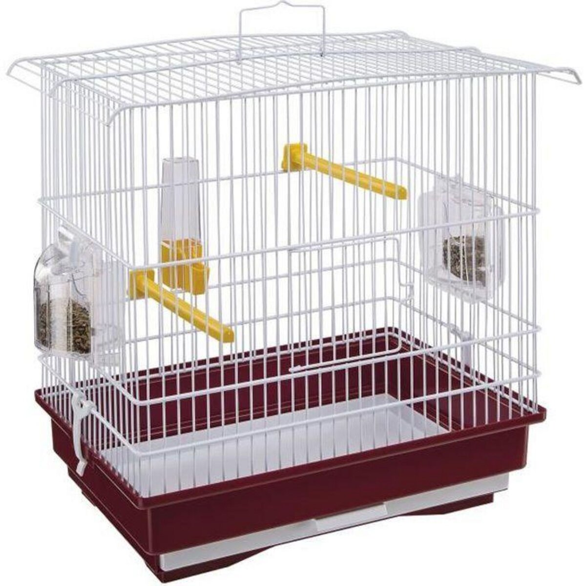 GIUSY Cage pour oiseaux rouge et blanc pas cher 