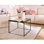 Voir la diapositive 4 : LISA DESIGN Alamosa - table basse - effet marbre noir - 60 cm