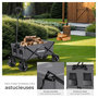Voir la diapositive 5 : tectake Chariot de jardin et de transport pliable gris