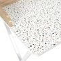 Voir la diapositive 4 : Paris Prix Bureau Design Effet  Terrazzo  84cm Blanc & Naturel