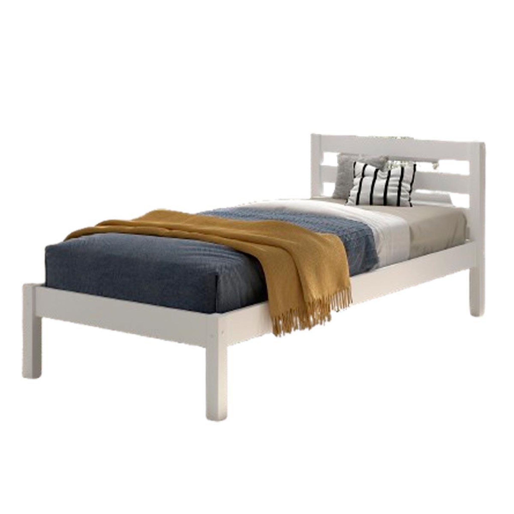 Paris Prix Lit enfant scandinave  pino  90x200cm blanc