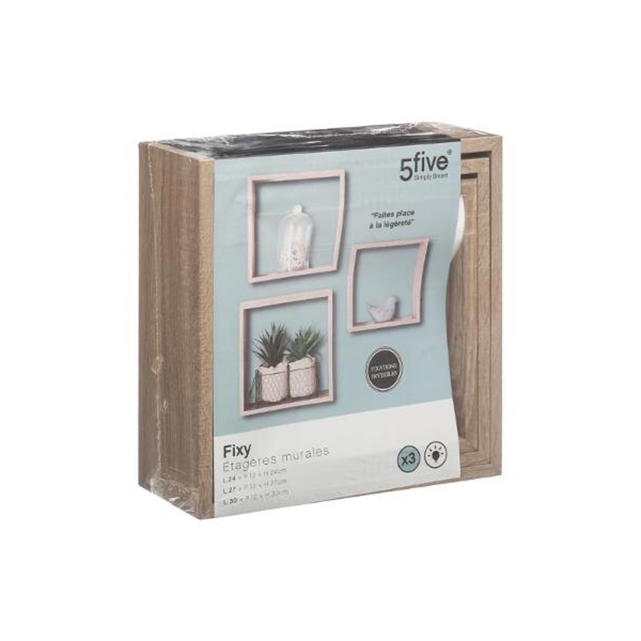 Voir la diapositive 2 : FIVE Lot de 3 Etagères Fixy Cub
