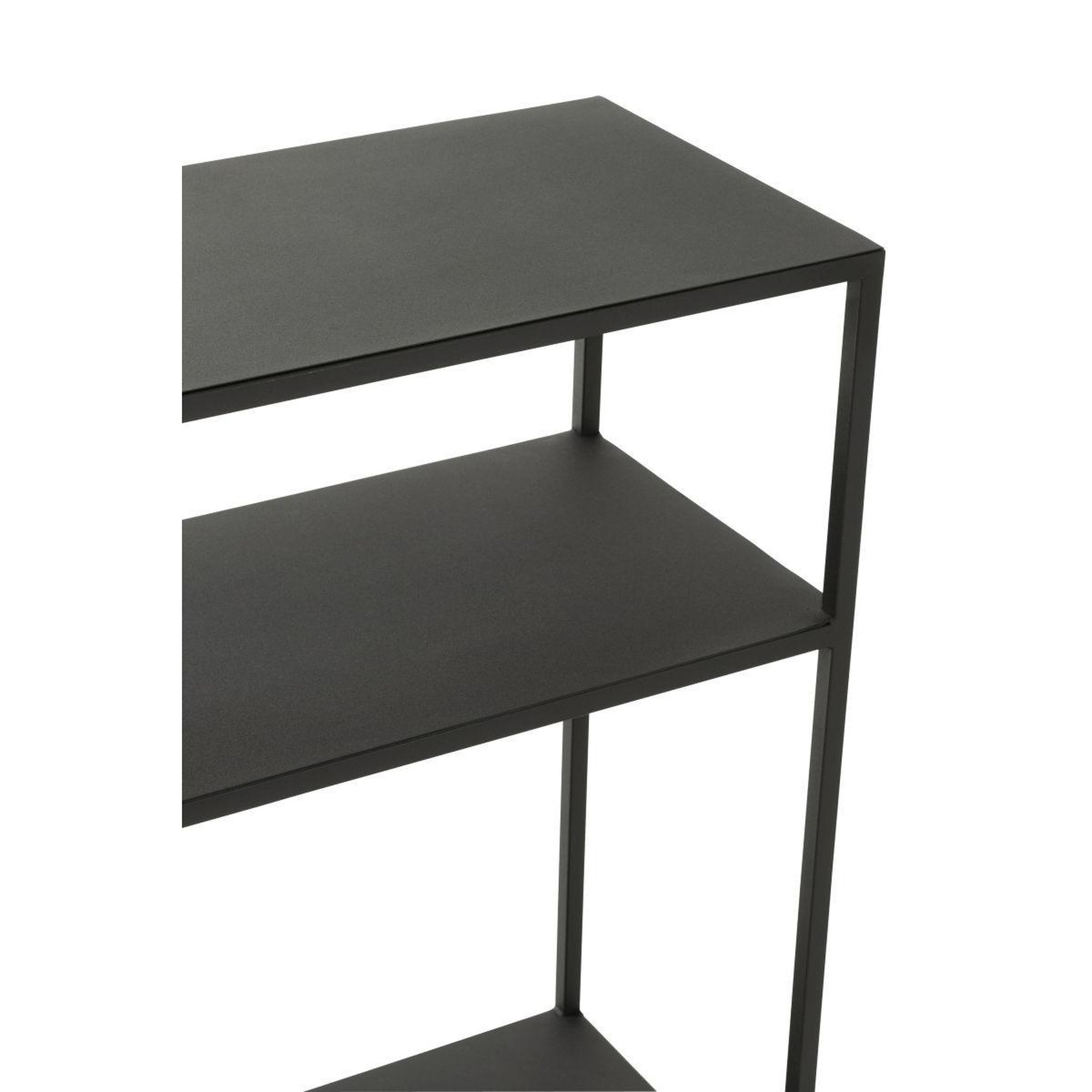Voir la diapositive 5 : J-LINE Étagère design en métal  elsie  120cm noir