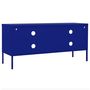 Voir la diapositive 5 : VIDAXL Meuble TV Bleu marine 105x35x50 cm Acier