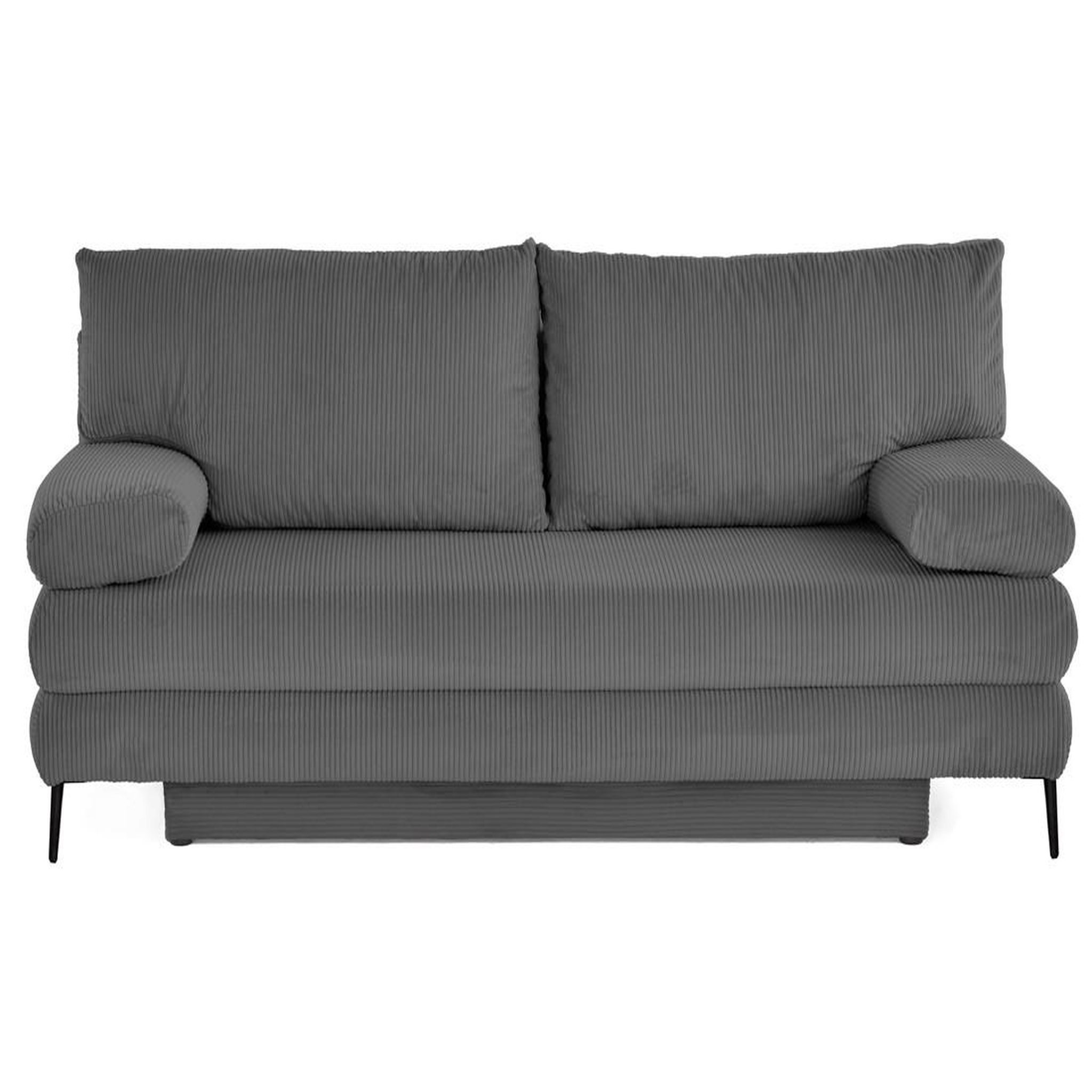 Voir la diapositive 1 : BEST MOBILIER Elton - canapé 3 places convertible avec coffre en velours côtelé