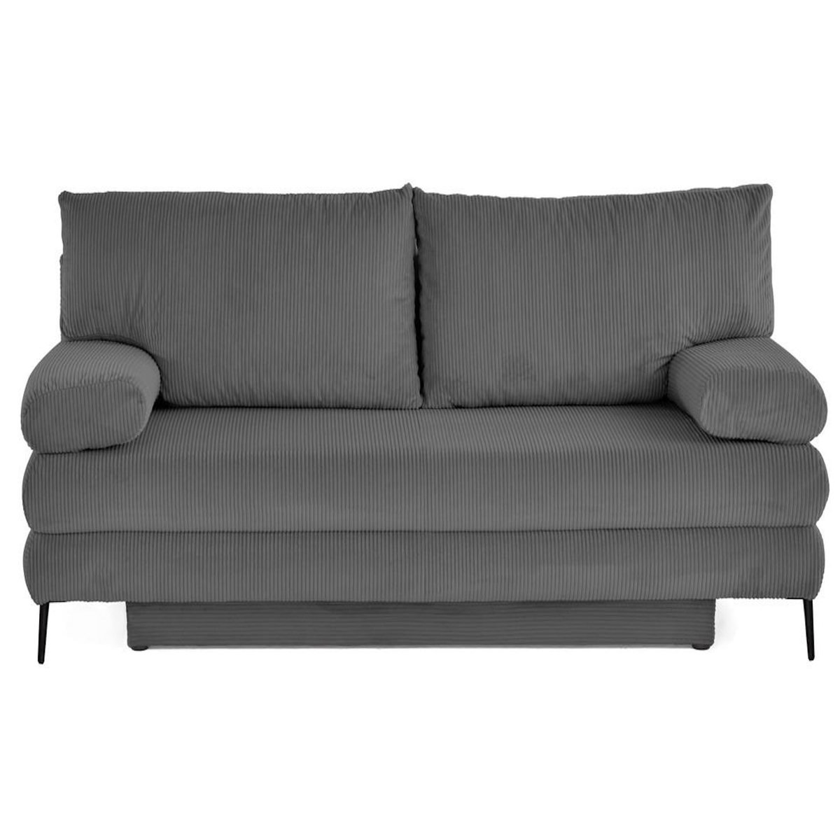 BEST MOBILIER Elton - canapé 3 places convertible avec coffre en velours côtelé