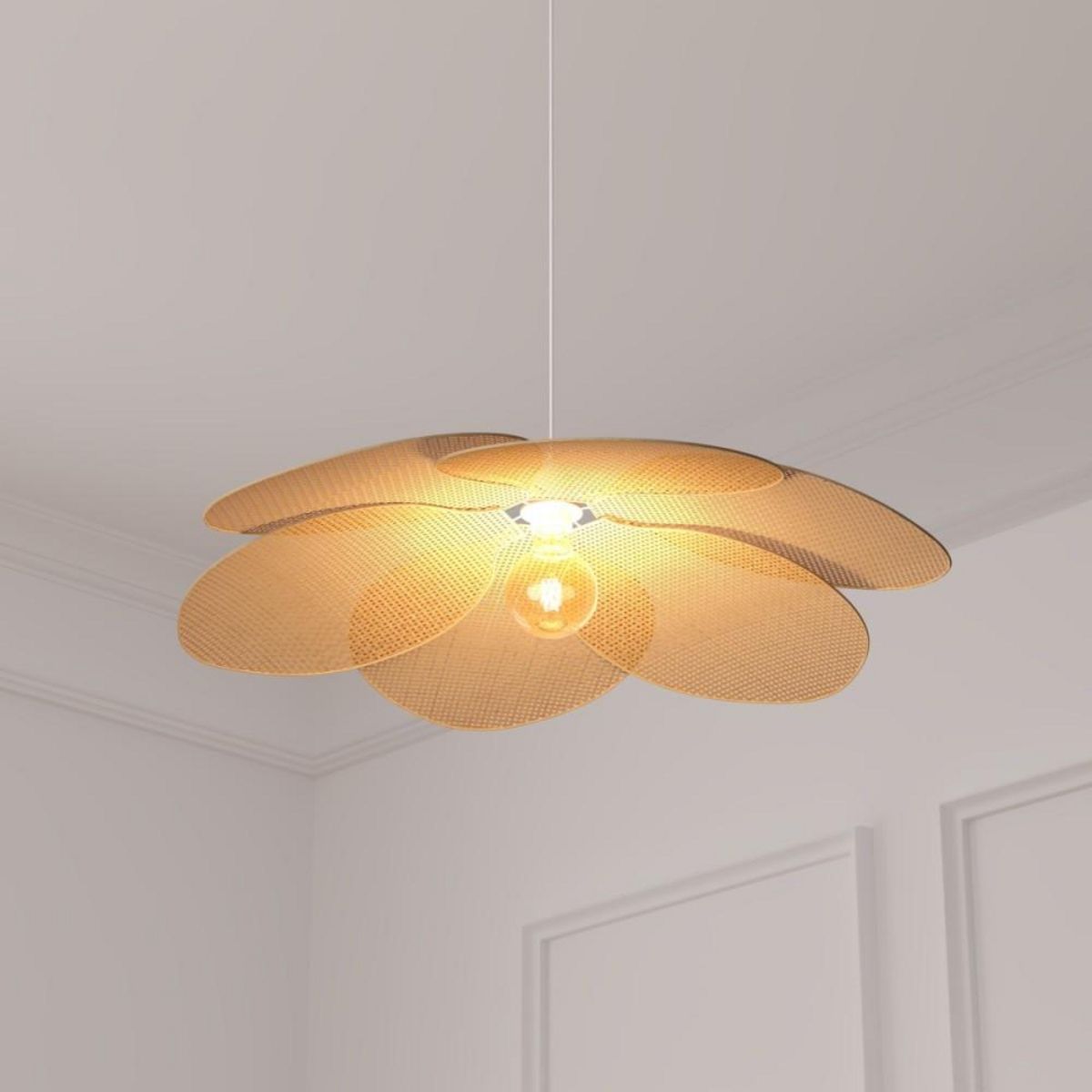 ATMOSPHERA Suspension pétales bambou naturel diamètre 62cm