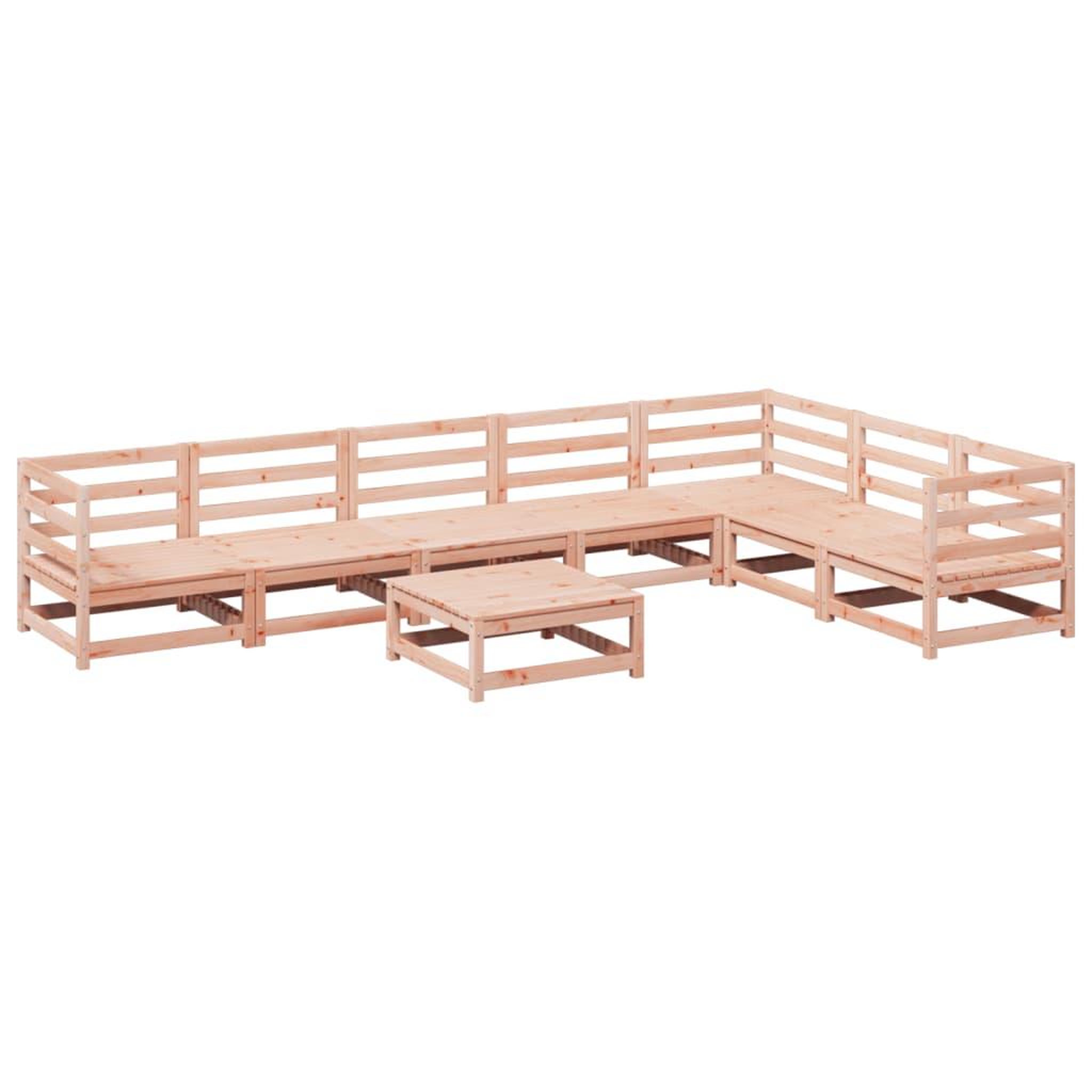 Voir la diapositive 2 : VIDAXL Salon de jardin 8 pcs bois massif sapin de douglas