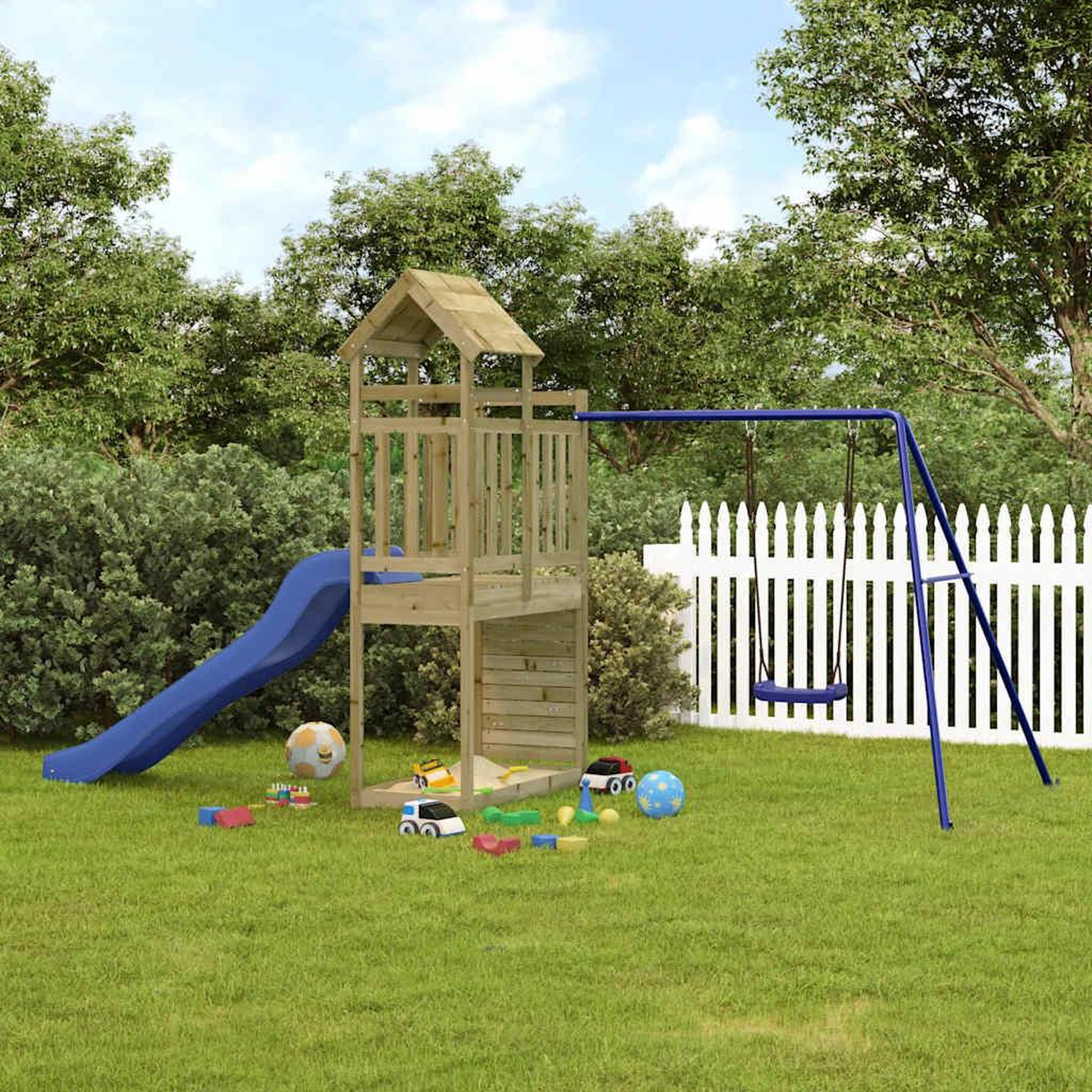 VIDAXL Aire de jeux d'exterieur bois de pin impregne
