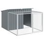 Voir la diapositive 2 : VIDAXL Niche pour chien avec cour anthracite 153x194x110 cm