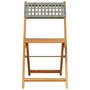 Voir la diapositive 4 : VIDAXL Chaises de jardin pliantes lot de 6 gris poly rotin bois massif
