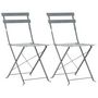 Voir la diapositive 5 : VIDAXL Mobilier de bistro 3 pcs Acier Gris