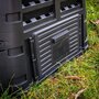 Voir la diapositive 6 : BRIXO Composteur de jardin 740 Litres 93,3 X 93,3 X H113 cm KOMPOBOX BRIXO