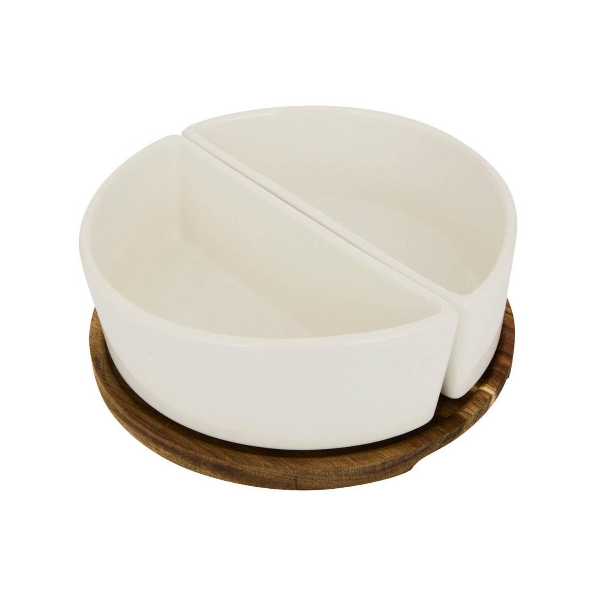 SECRET DE GOURMET Service apéritif 3 pièces  elégance  20cm blanc