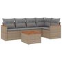 Voir la diapositive 2 : VIDAXL Salon de jardin avec coussins 6pcs melange beige resine tressee