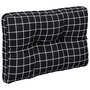 Voir la diapositive 4 : VIDAXL Coussins de palette lot de 2 motif a carreaux noir tissu