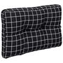 Voir la diapositive 4 : VIDAXL Coussins de palette lot de 2 motif a carreaux noir tissu