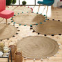 Voir la diapositive 4 : Paris Prix Tapis Rond Déco en Jute  Shira  120cm Blanc