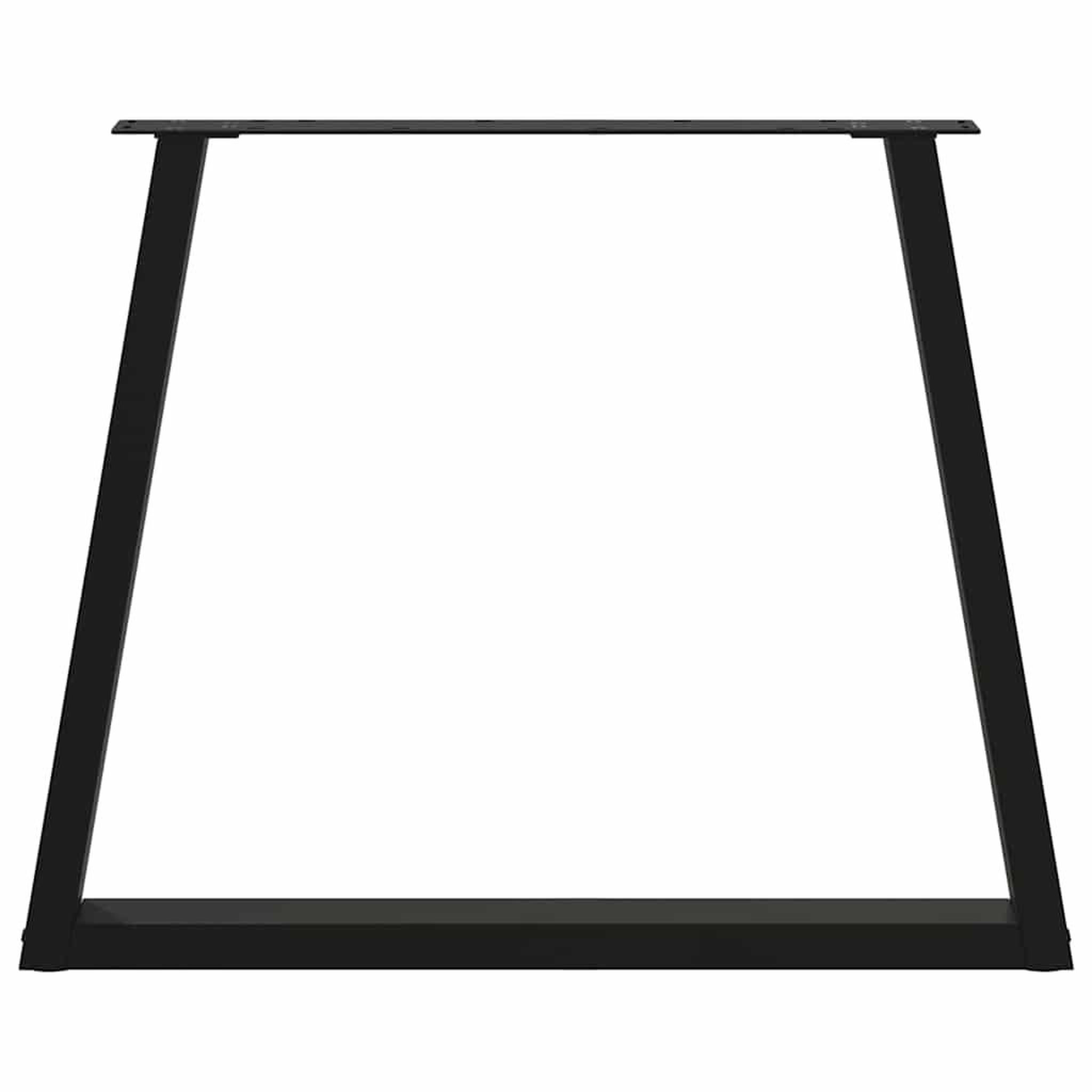 Voir la diapositive 5 : VIDAXL Pieds de table a manger forme V 2 pcs noir 70x(72-73,3)cm acier