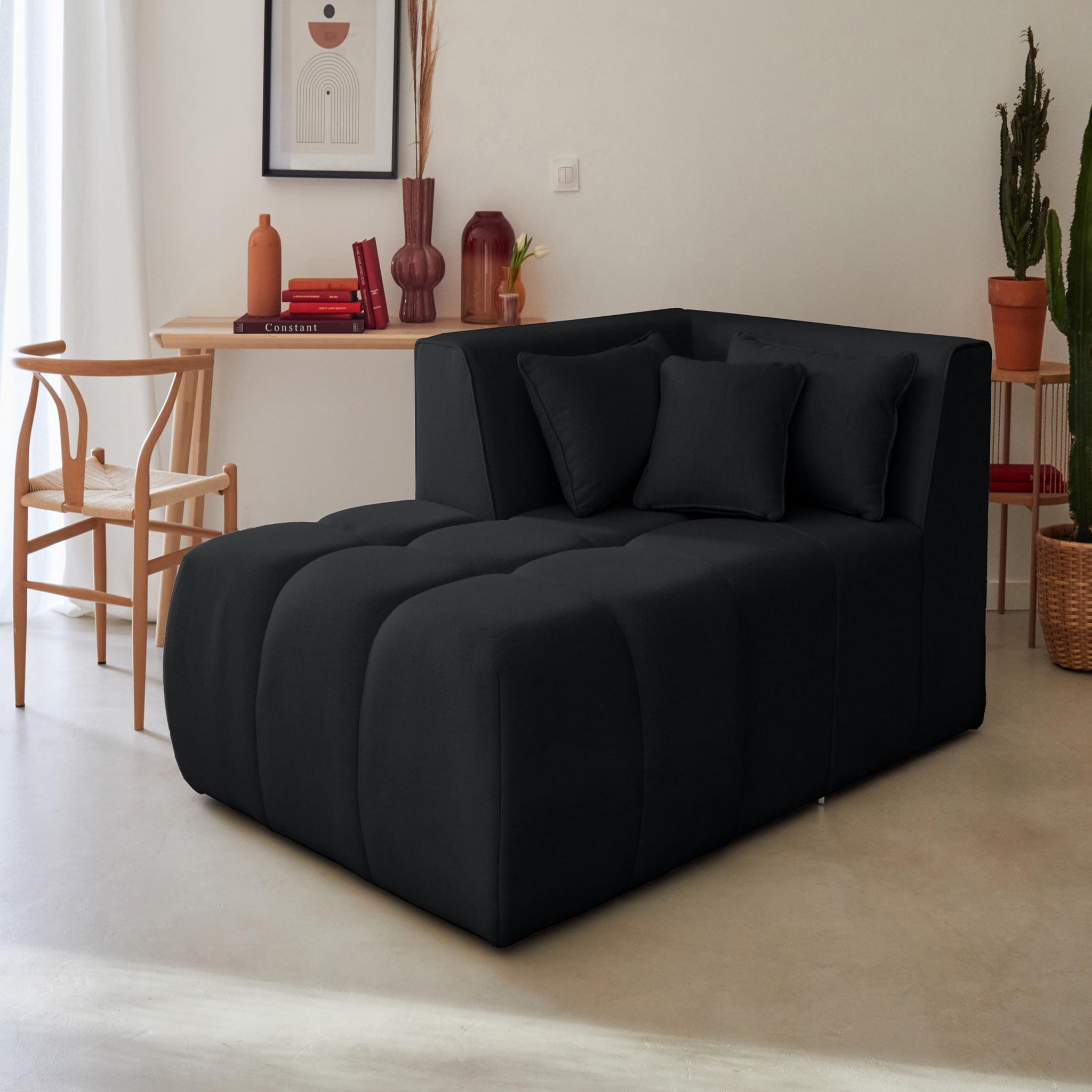 Voir la diapositive 4 : LISA DESIGN Caracas - canapé modulable d'angle gauche - 4 places - en tissu