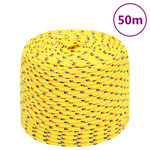 VIDAXL Corde de bateau Jaune 10 mm 50 m Polypropylene