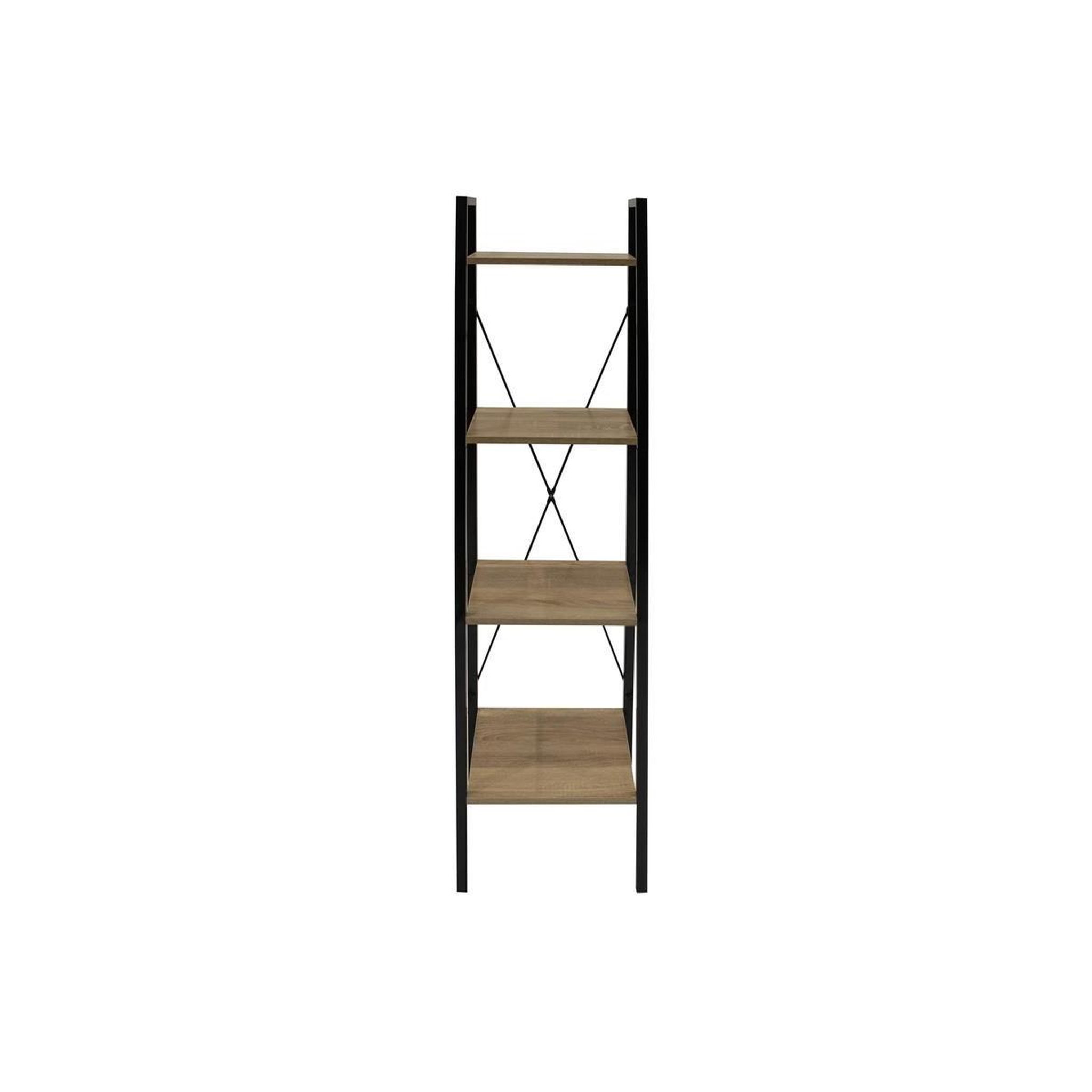 The Home Deco Factory Étagère 4 niveaux  bois & métal  148cm naturel