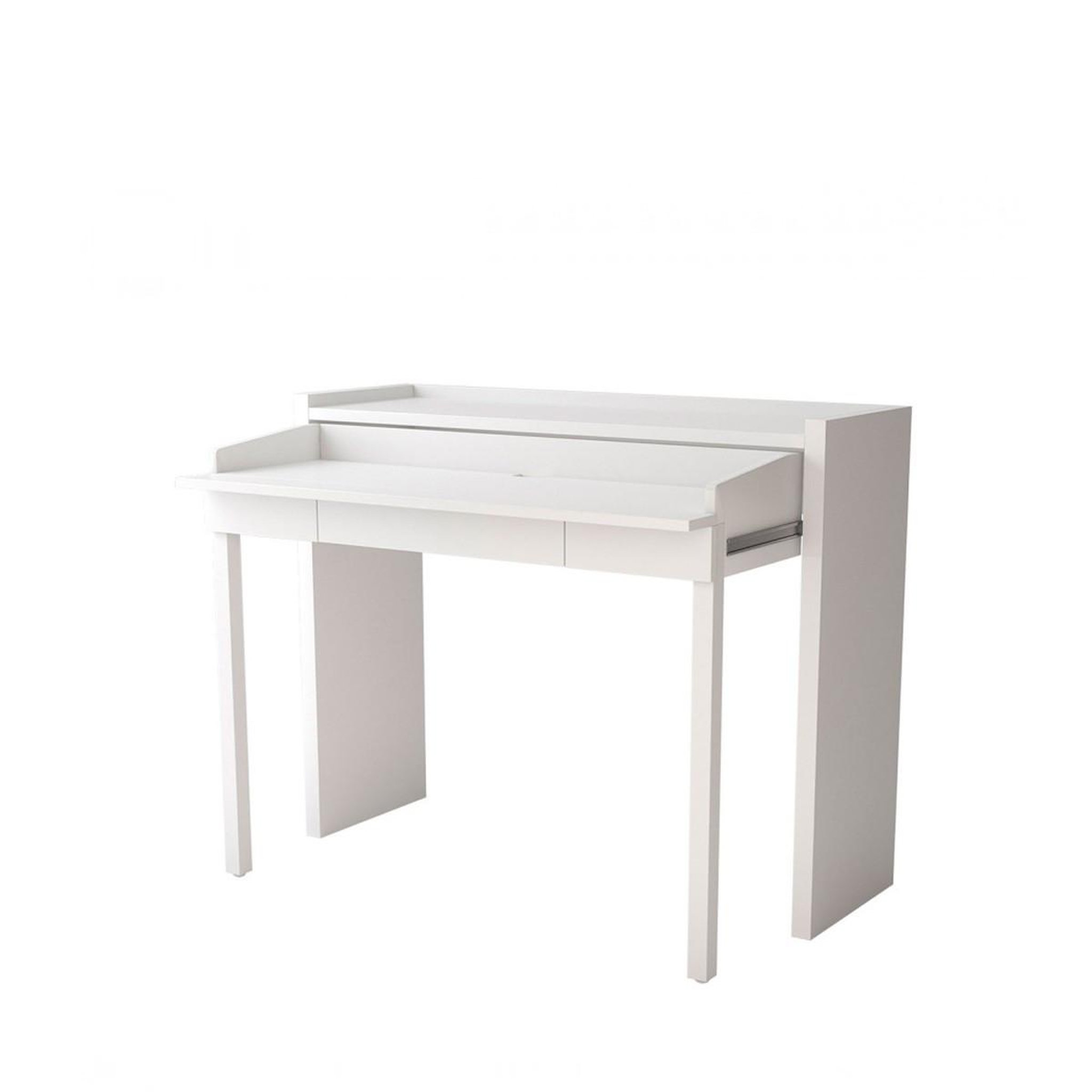 Voir la diapositive 4 : Paris Prix Console bureau extensible  lana  110cm blanc