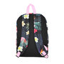 Voir la diapositive 3 : Sac à dos 1 compartiment noir à fleurs