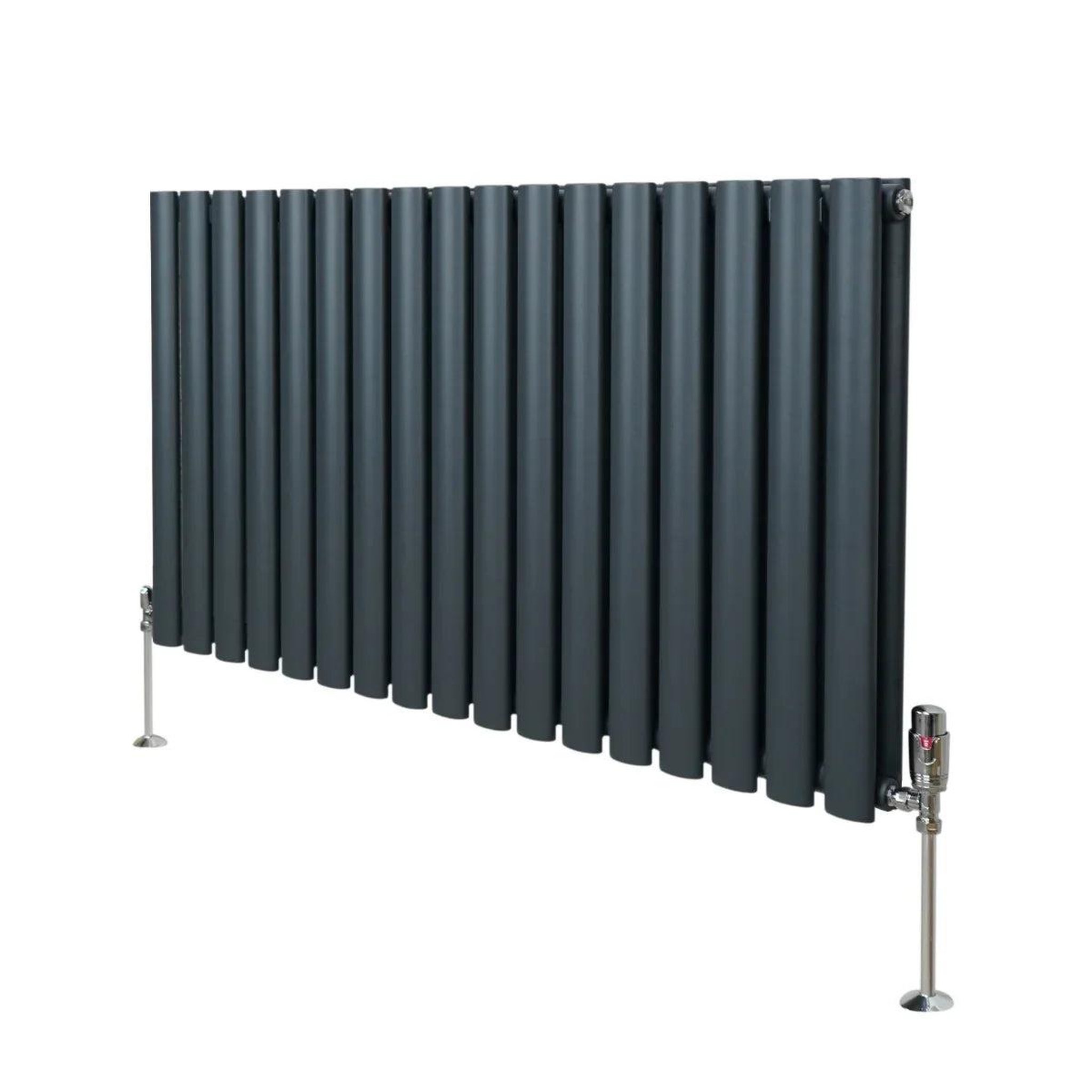 Voir la diapositive 1 : MONSTERSHOP Radiateur à colonnes ovales & robinet, 2 panneaux - 600 x 1020 mm