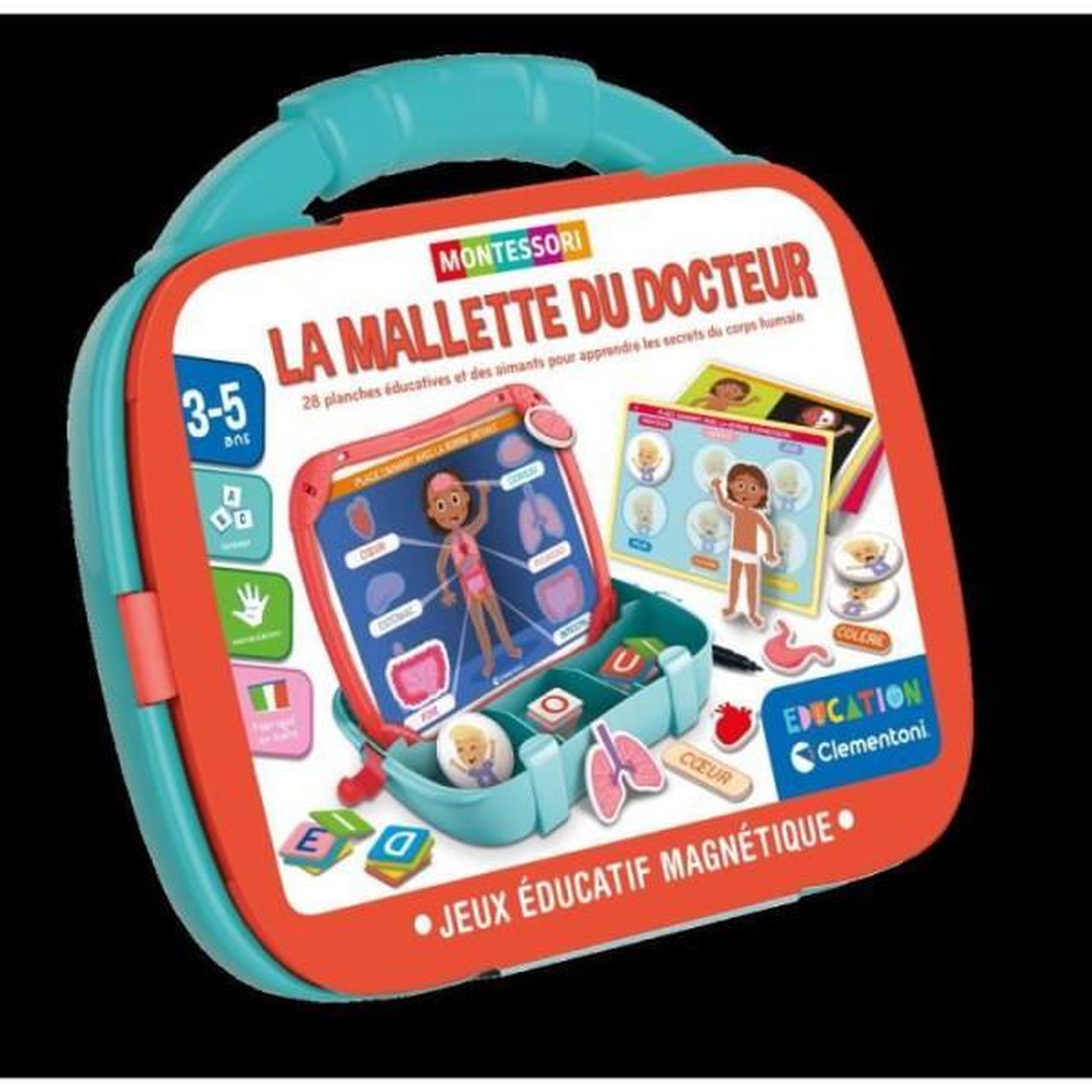 CLEMENTONI Clementoni - mallette magnétique - corps et émotions - apprentissage - des 2 ans